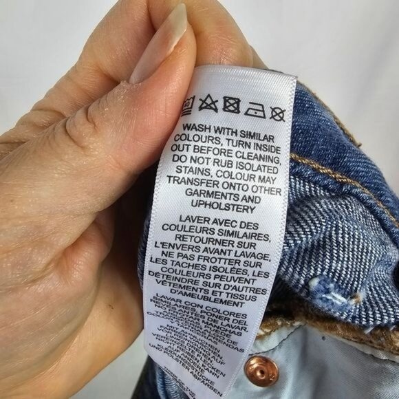 Asos Mom Jeans 18 High Waist Straight Leg Denim Stretch Cotton Blend Casual - Picture 6 of 7